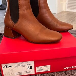 Brown Leather Ankle Boots